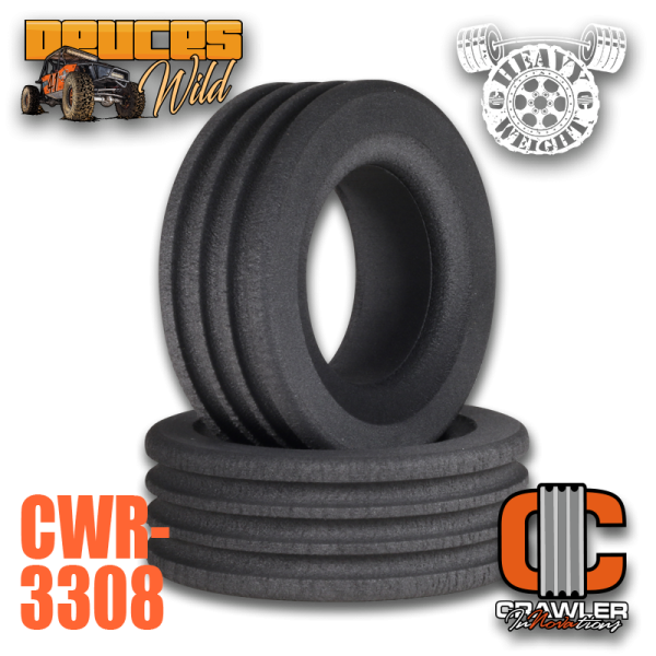 DEUCE'S WILD HEAVY WEIGHT SINGLE STAGE FOR 1.9 TIRES; 4.40”- 4.0” TALL FOAM PAIR (2)